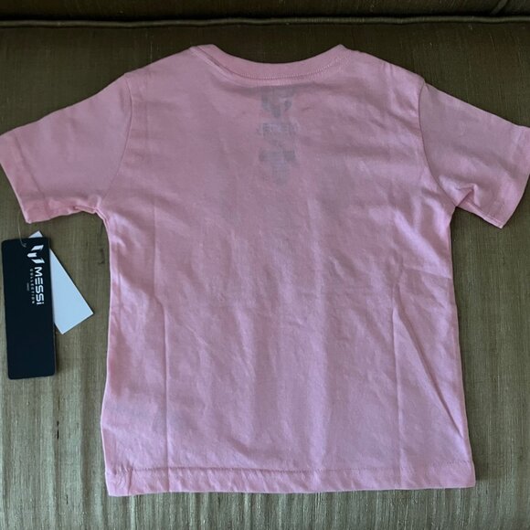 Leonel Messi T-Shirt Pink & Black Unisex Toddlers 3T NWT - Picture 4 of 5